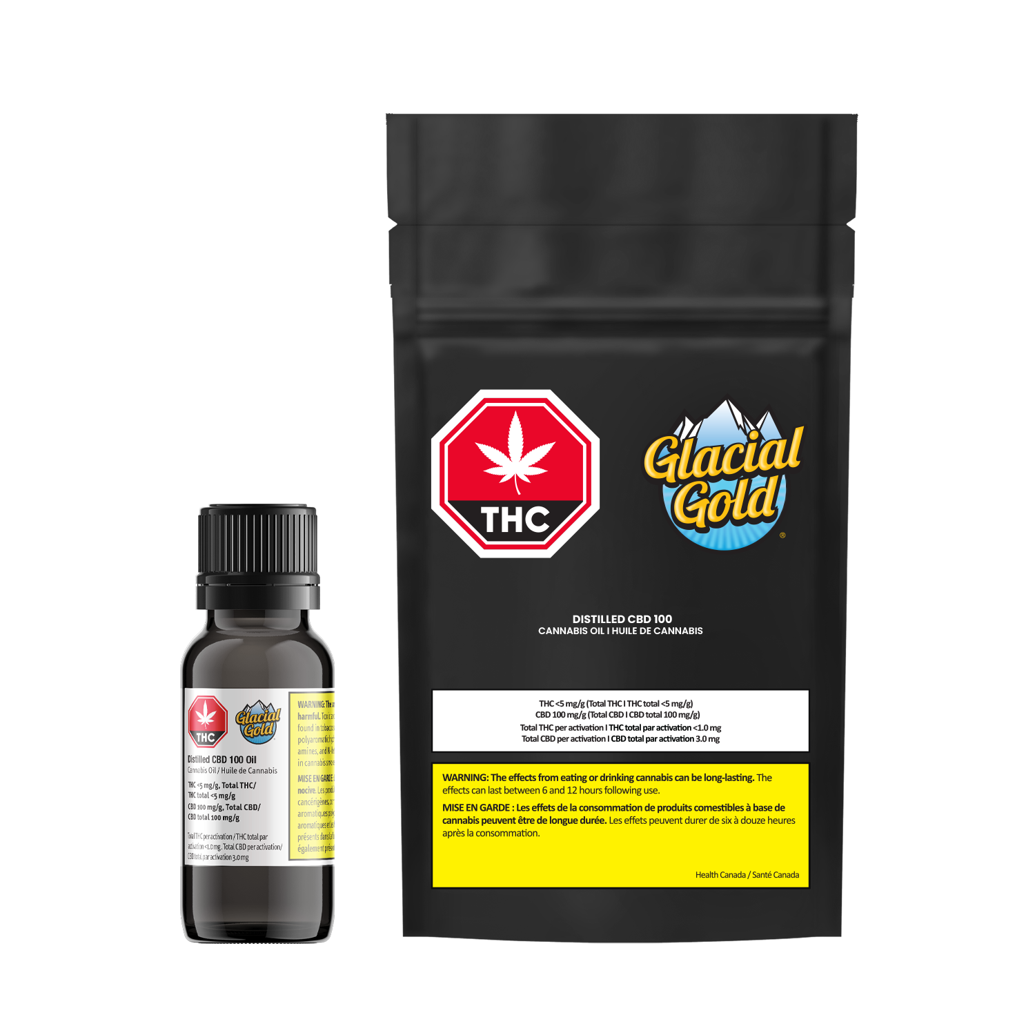 Cannabis Product Glacial Gold - Distilled CBD 100 Oil Drops by Glacial Gold - 1