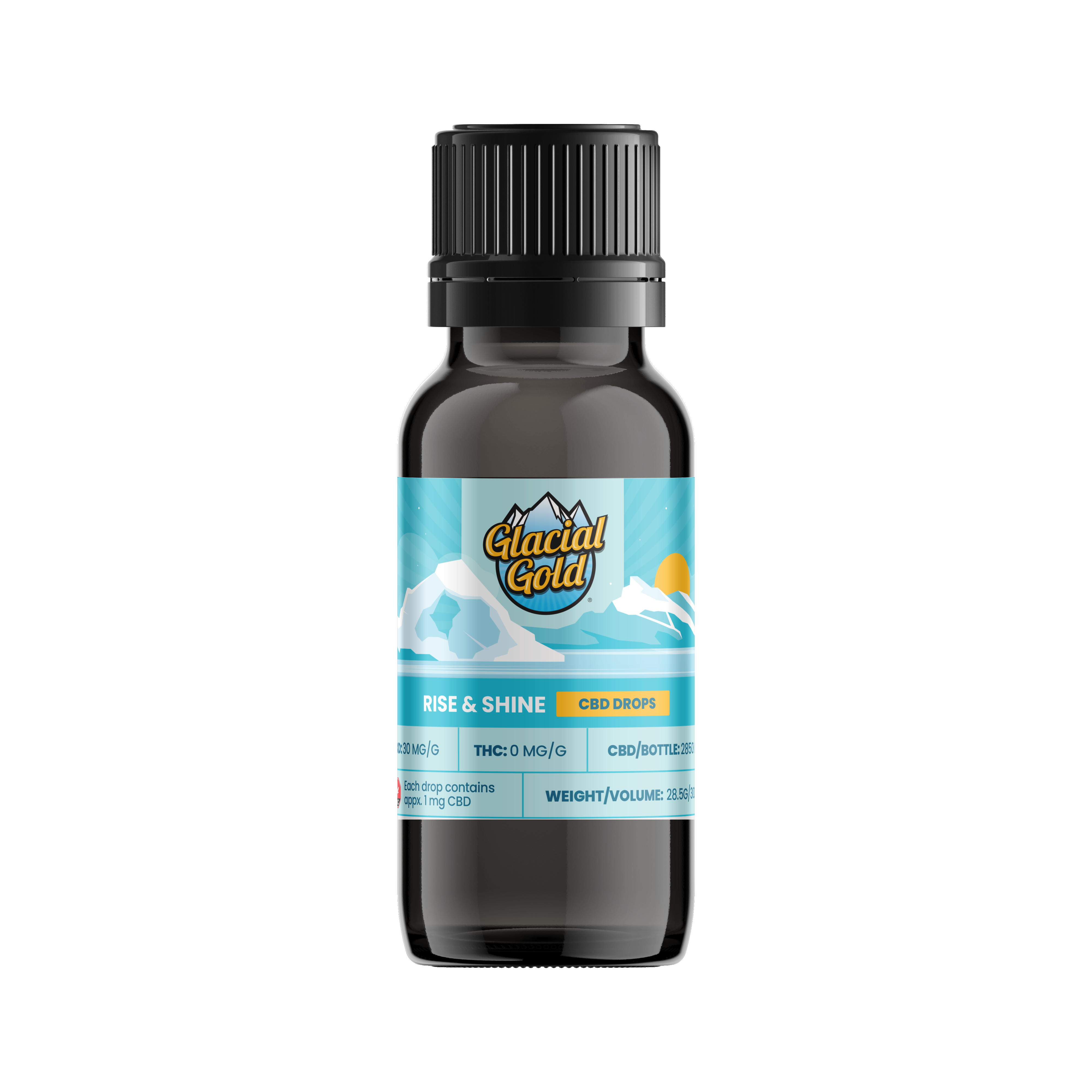 Cannabis Product Rise & Shine CBD drops by Glacial Gold