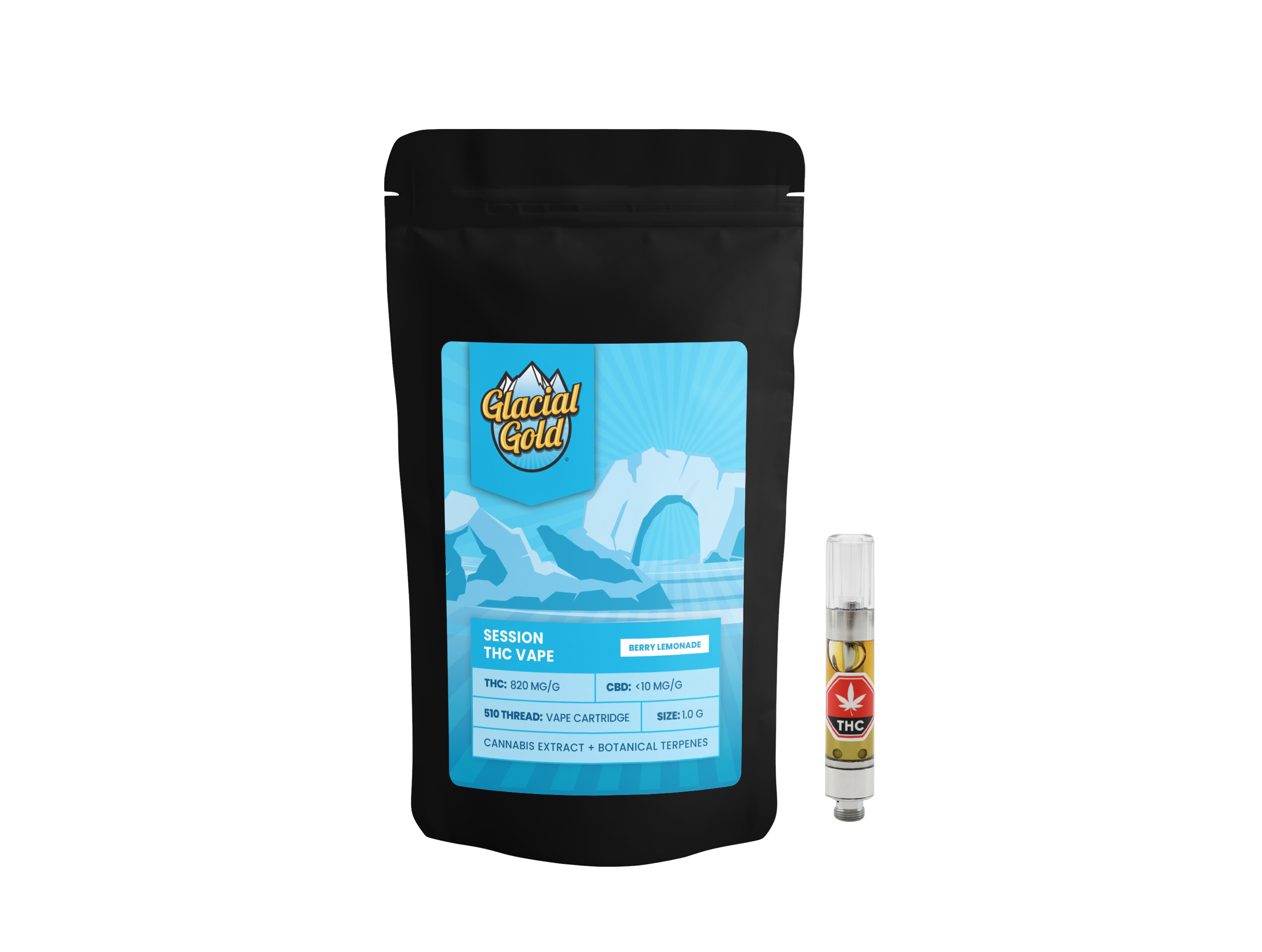 Cannabis Product Glacial Gold - Session THC Sunshine Punch 1g Vape by Glacial Gold
