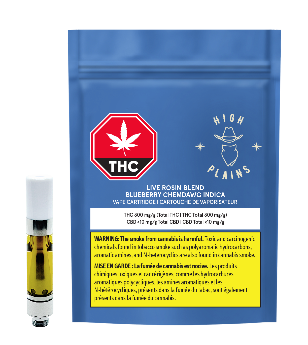 Cannabis Product High Plains - Live Rosin Blend Blueberry Chemdawg Indica by High Plains