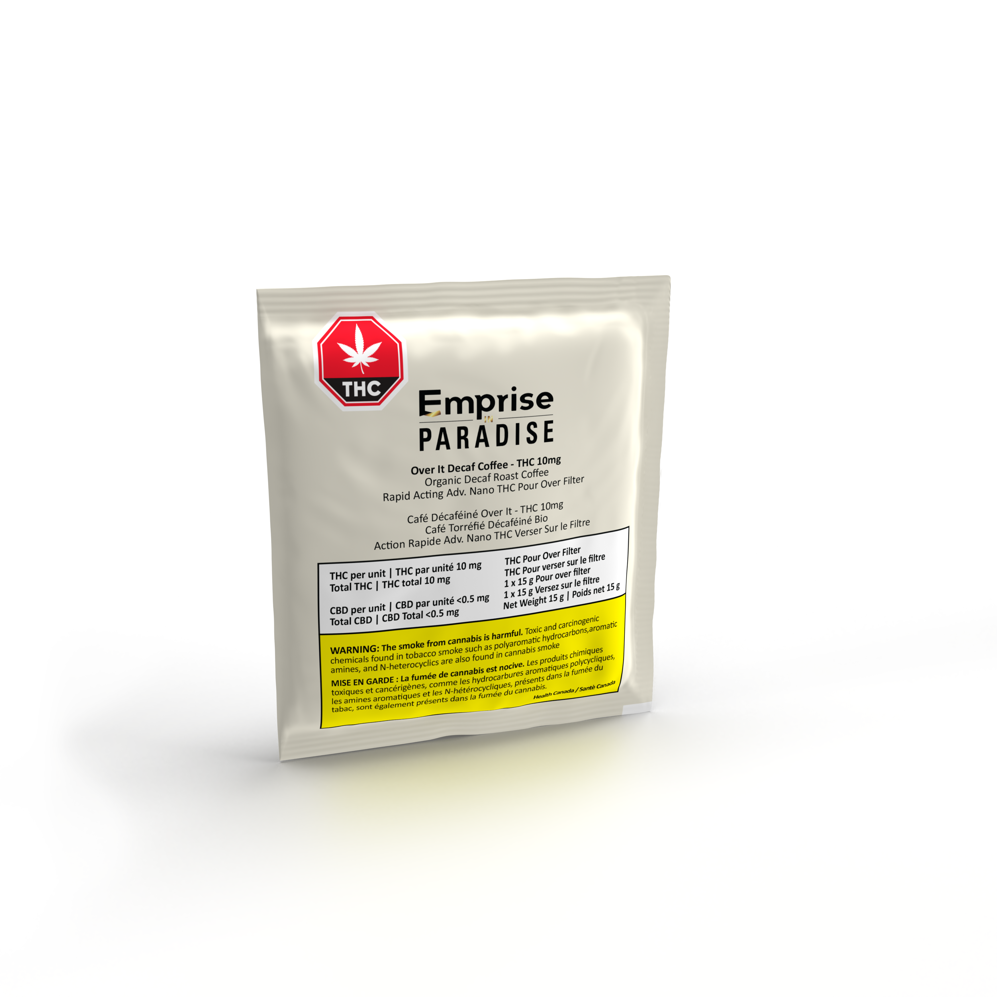 Cannabis Product Over It Organic Decaf Coffee - 10mg Rapid Nano THC by Emprise in Paradise