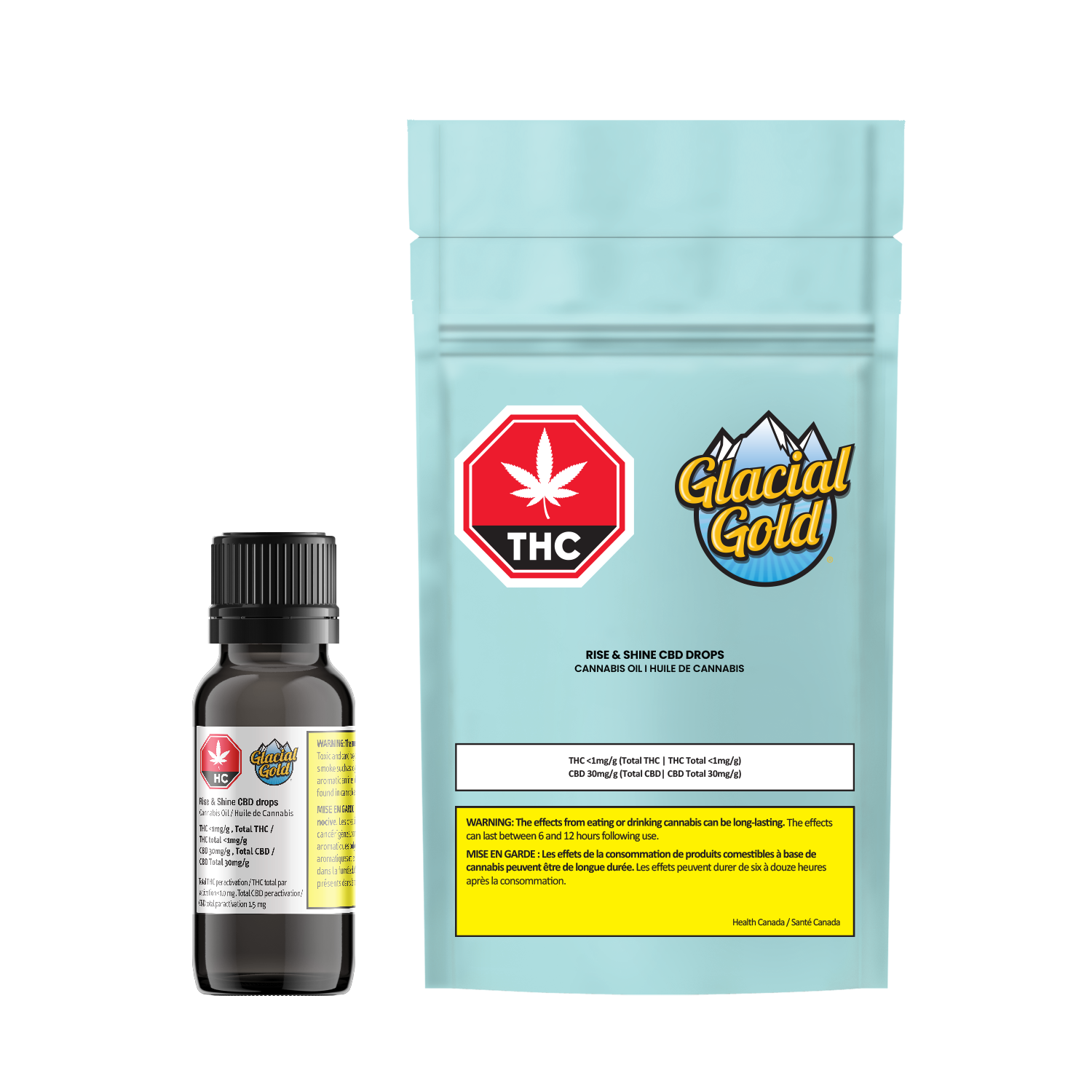 Cannabis Product Glacial Gold - Rise & Shine CBD Drops by Glacial Gold - 1