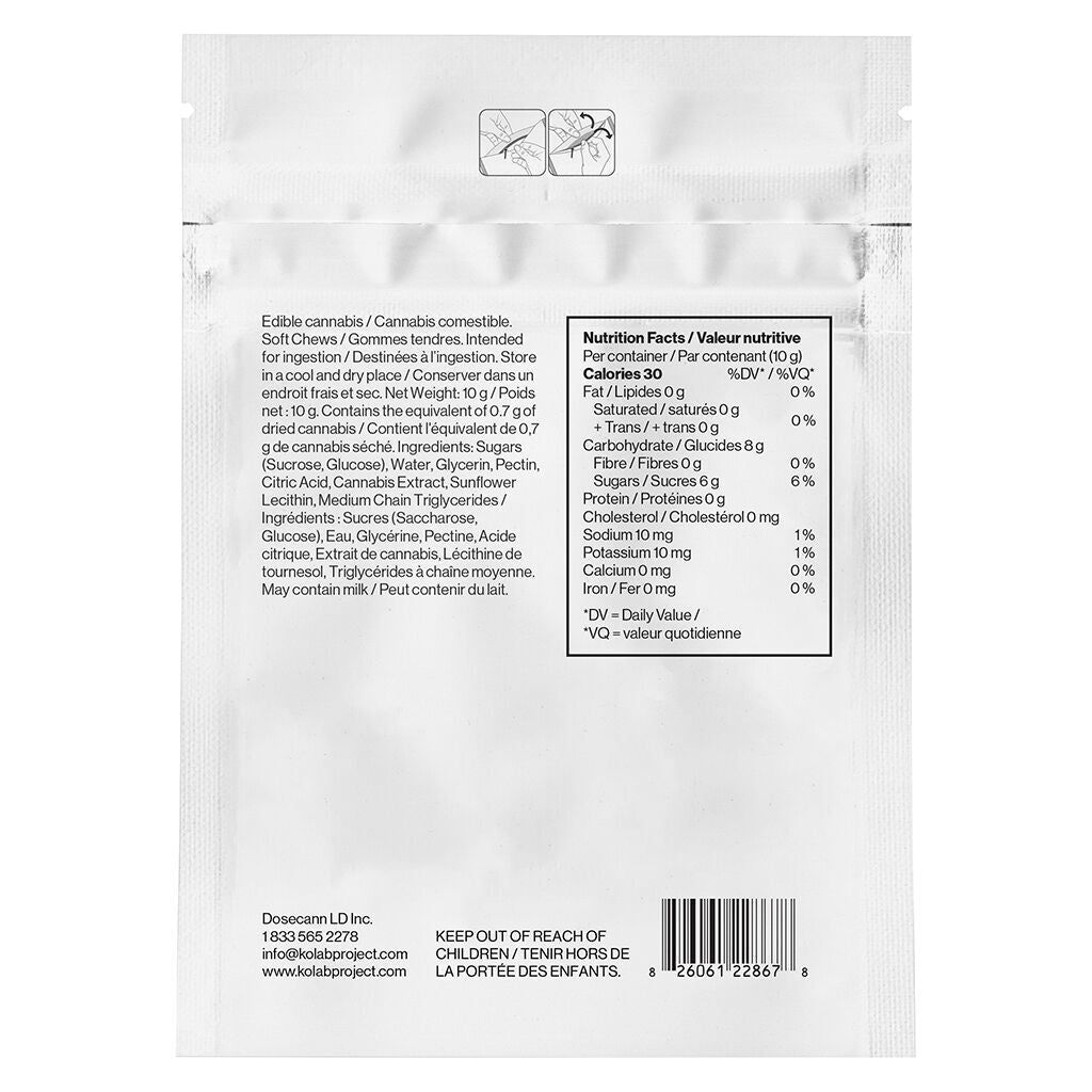 Cannabis Product 132-S Series WP #6 Live Rosin Soft Chews by Kolab Project - 2