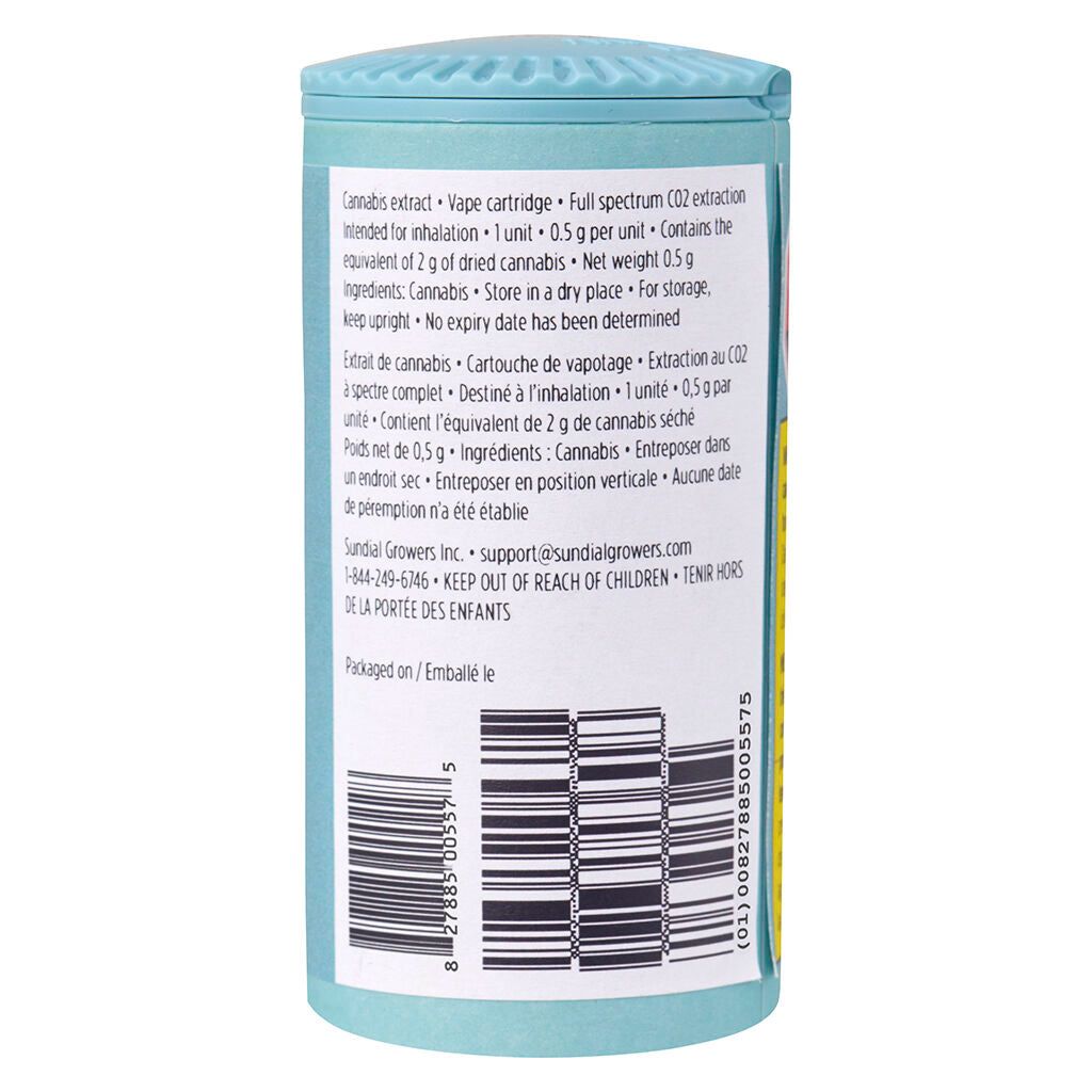 Cannabis Product 2:1 CBD Full Spectrum 510 Thread Cartridge by Sundial - 2