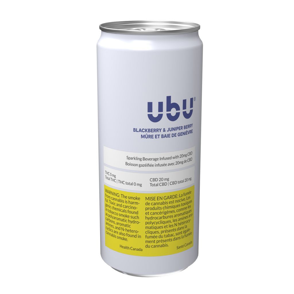 Cannabis Product Blackberry and Juniper Berry Sparkling Beverage by UbU