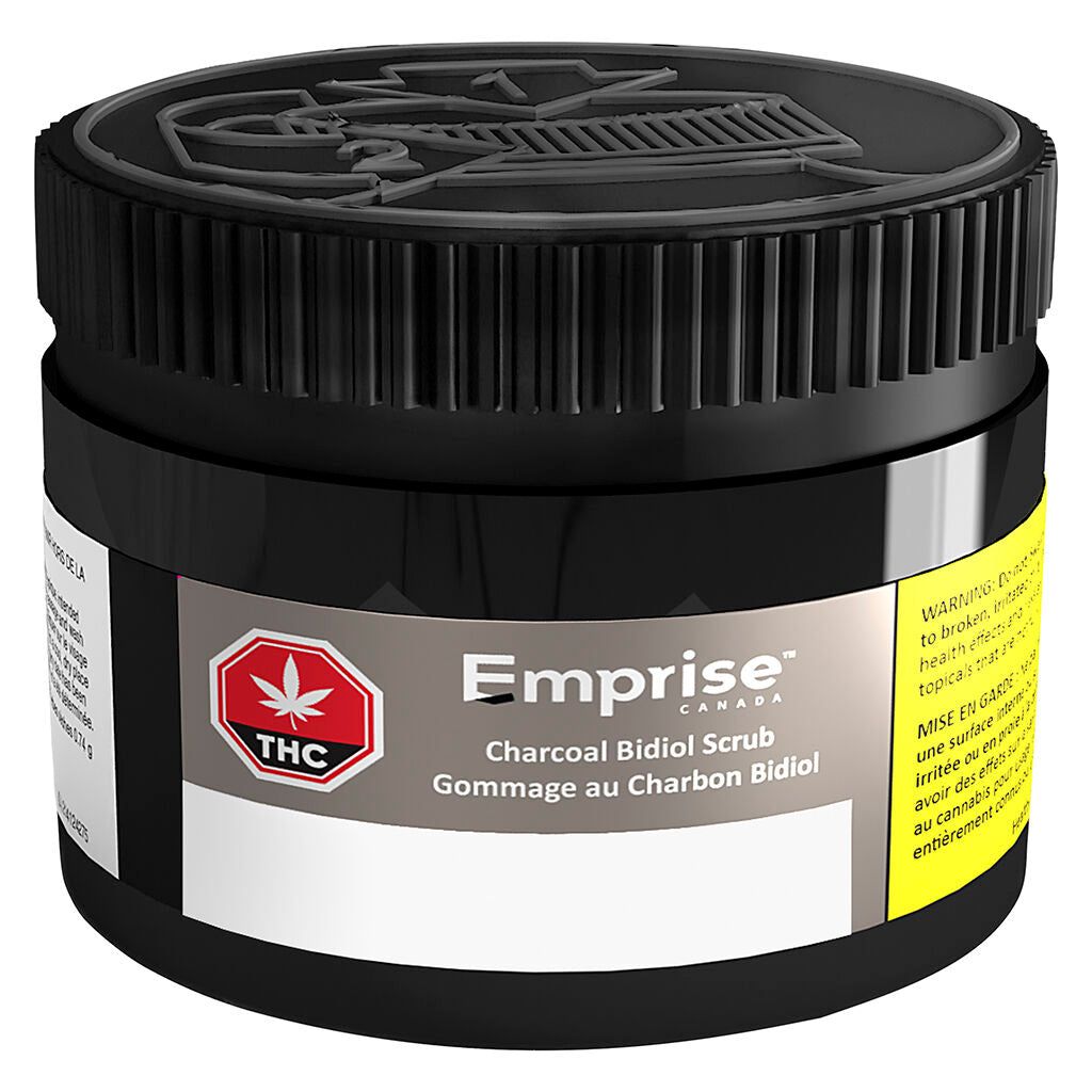 Cannabis Product Charcoal Bidiol Scrub Rapid Absorption Transdermal Nano 500mg CBD by Emprise Canada