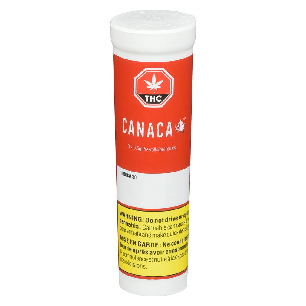 Cannabis Product Indica 30 Pre-Roll by Canaca