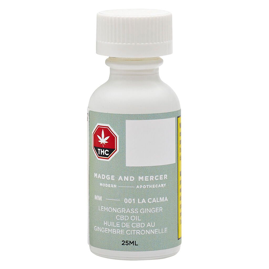 Cannabis Product MM_001 La Calma Lemongrass Ginger CBD Oil by MADGE AND MERCER Modern Apothecary