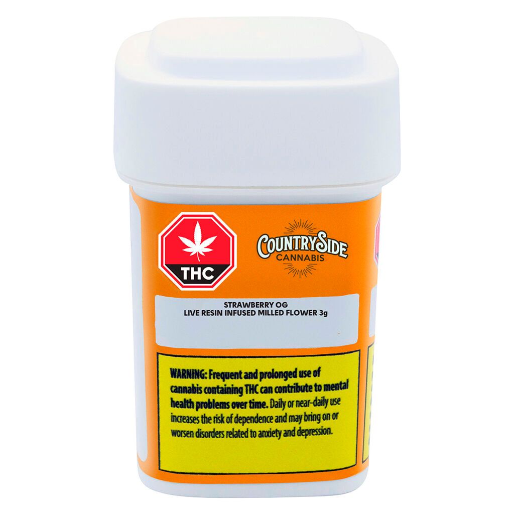 Cannabis Product Strawberry OG Live Resin Infused Milled Flower by Countryside Cannabis - 1