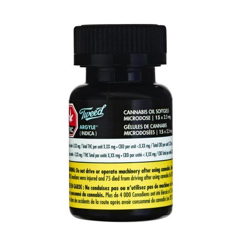 Cannabis Product Argyle Softgels (2.5 mg) by Tweed