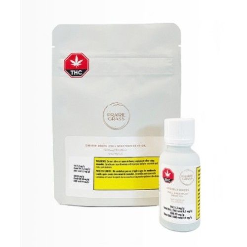 Cannabis Product CBD Bud Drops Full Spectrum Hemp Oil by Prairie Grass
