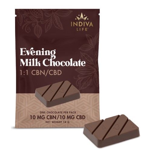 Cannabis Product Evening Milk Chocolate 1:1 CBN/CBD by Indiva Life