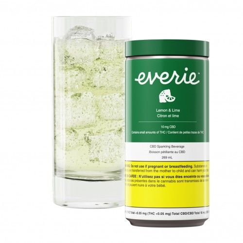 Cannabis Product Everie Lemon & Lime CBD Sparkling Beverage by Everie