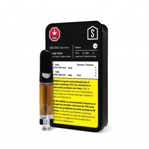 Cannabis Product Mango Haze Full Spectrum 510 Vape Cartridge by Shelter Craft