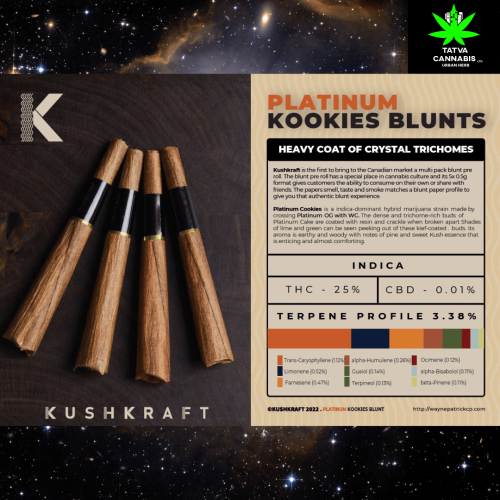 Cannabis Product Platinum Kookies Blunts by KushKraft