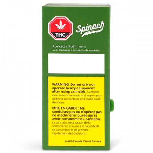 Cannabis Product Rockstar Kush 510 Thread Cartridge by Spinach - 0