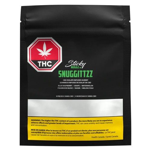 Cannabis Product Snuggittzz 9 pack Soft Chews by Sticky Nugzz Inc.