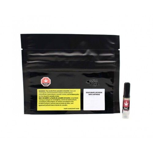 Cannabis Product Sour Grape Live Resin Vape Cartridge by Black NGL
