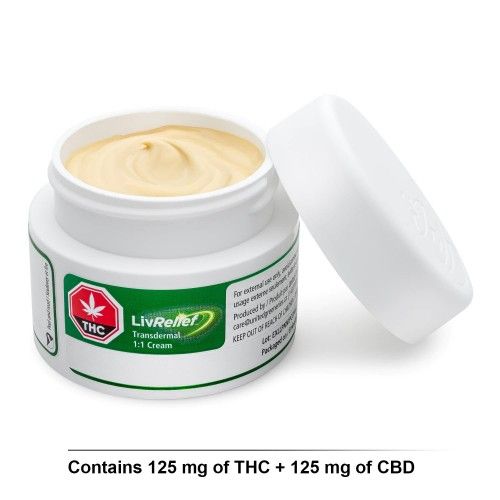 Cannabis Product Transdermal 1:1 Cream by LivRelief