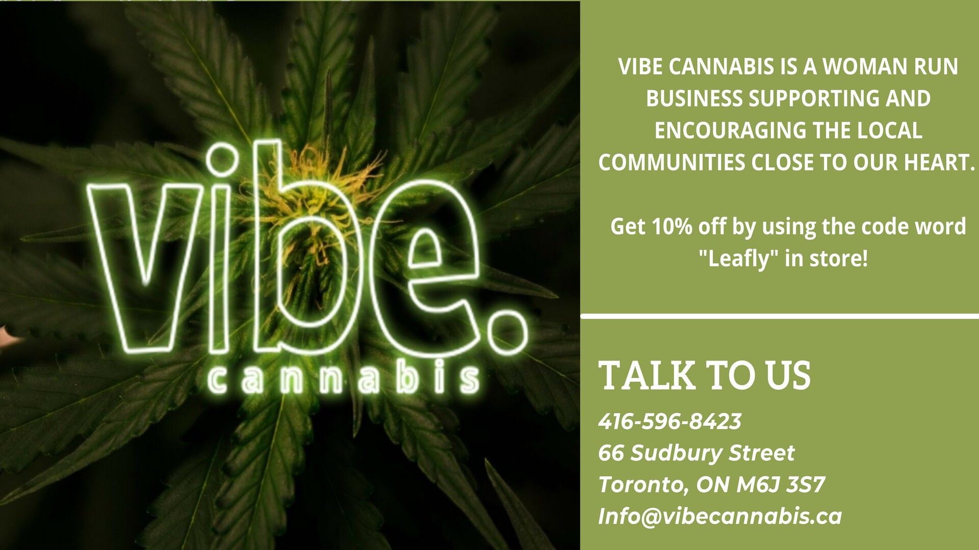 Cannabis Store Vibe Cannabis - Toronto - Now Open! - 1
